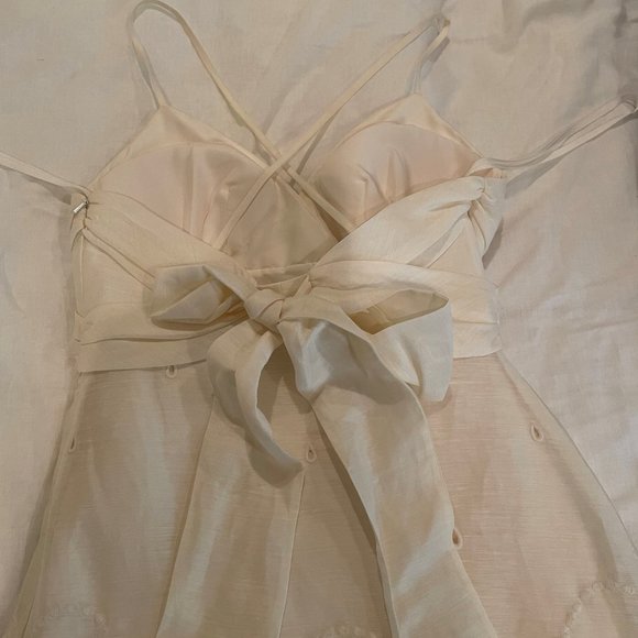 BHLDN Wedding Dress Size 4 Ivory Eyelet - Picture 3 of 12